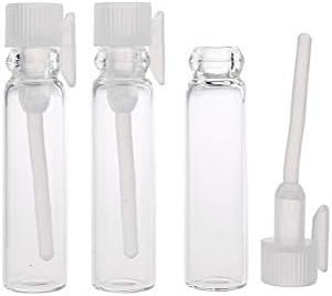 100 PCs Mini Clear Glass Dropper Bottle Portable Perfume Samples Vials for Travel Essential Oil,1ml