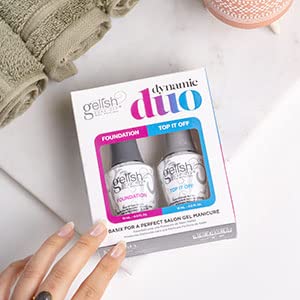 Gelish Dynamic Duo - Foundation Base & Top It Off Sealer Gel Set, Long-lasting, High-Shine Finish for Gel Manicures, Cures Fast in LED/UV Light, No Chips, Soak-Off, 15mL Each. - Image 3