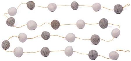 Amazon Com De Kulture Hand Made Felt Pom Pom Garland Brown Off