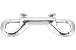 Diving Hook, Double Ended Snap Hooks Silver Stainless Steel Double Ended Clip Hook Bolt Snap Diving Buckle for Diving Key Cha