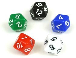 Truncated Rhombic Twelve Sided Dice - Set of 3 D12