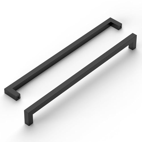 Amerdeco 5 Pieces Kitchen Furniture Handles Black Kitchen Handles Hole Distance 320mm Stainless Steel Cabinets for Kitchen Furniture Home Decor