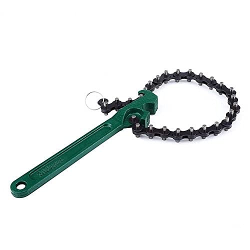 Chain Type Oil Filter Wrench, Oil Filter Repair Tool, Car Fuel Filter Removal Spanner, Chain Design Filter Tool, for DIY Mechanics, Auto Repairs, and Home Maintenance