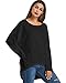 ZANZEA Women's Off-Shoulder Batwing Sleeve Blouse Casual Loose Oversized Baggy T-Shirt Sweater Pullover Top