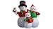 4 Foot Tall Christmas Inflatable Snowman Snowmen Family LED Lights Outdoor Indoor Holiday Decorations Blow up Lawn Inflatables Home Family Decor Yard Decoration