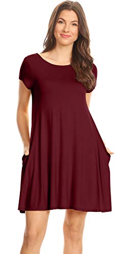 burgundy shirt dress