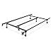 Best Choice Products Folding Adjustable Portable Metal Bed Frame for Twin, Full, Queen Sized Mattresses and Headboards with Center Support, Locking Wheel Rollers, Black