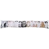 Lily's Home Door Draft Stopper and Air Seal Gap Blocker, Fits 36 Inch Wide Flush Doors, Ideal Solution for Cold or Hot Air Drafts, Cat Lovers Design (37