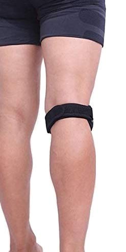 PintoMed - Protective Knee Belt with pad, Adjustable Knee Tendon Support, Effective Ligament&Joint Pain Relief, Ideal for Jumper’s&Runner’s Knee, Patella Tracking Disorder - Black
