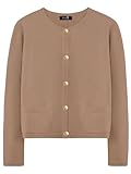 EFAN Womens Cropped Cardigan Cashmere Sweater Fall