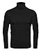 ZEGOLO Mens Thermal Mock Turtleneck Long Sleeve T Shirt Knitted Pullover Basic Slim Fit Shirtsthumb 1