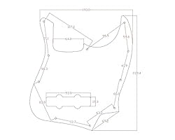 KAISH Diamond Plate 4 String Jazz J Bass Pickguard
