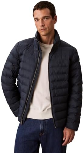 Herren Steppjacke Nylon Hooded Puffer mit Kapuze, Blau (Ink), XL