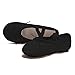 WELOVE Women's Canvas Ballet Shoes/Ballet Slipper/Dance Shoe/Yoga Shoes Split Sole Flats (Black, Numeric_8_Point_5)