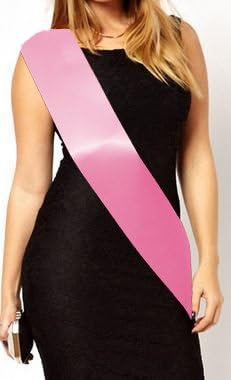 Fancy Pants Store CHEAP BASIC PLAIN BLANK SASHES SATIN RIBBON 10CM WIDE 160CM LONG MAKE YOUR OWN (Baby Pink)