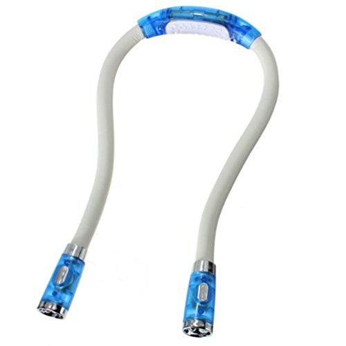 ATC LED Handsfree Flexional Neck Reading Light,Hands Free Flexible LED Light Blue