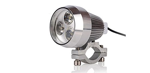 Bright 12W 3 LED Metal Shell Motorcycle Fog Light Handlebar Spotlight Universal Motorcycle Headlight For All Electric Bike Work Driving Headlamp Spot Lamp Night Riding Safety 12v-80v Voltage Universal
