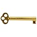 KY-6 BRASS PLATED STEEL SKELETON KEY