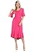 iconic luxe Women's Premium Knit Cropped Bell Midi Dress