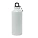 Personalized Custom Soccer Ball Aluminum White Finish 20-Ounce 600ML Sport Water Bottle, 2 Lids, Customizable (Black)