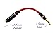 D & K Exclusives® Red 3.5mm Headphone Extender Adapter Jack for iPhone 4, 4G, 5, 5S 5C Samsung Galaxy S3, S4, Note 2, Note 3, iPad,Tablets