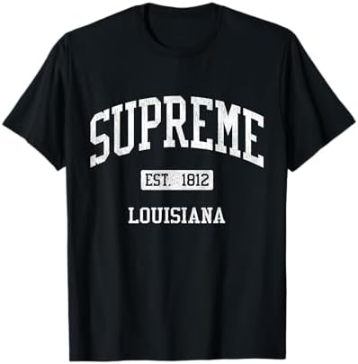 Amazon.com: Supreme Louisiana LA Vintage Athletic Sports Design T