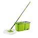 Delidge Twirl Wet Spin Mop and Bucket System for Floor Cleaning,Double Drive Stainless Steel Handlebar+Basket+Bucket+Mop Head, Easy Wring Microfiber Spin Mop