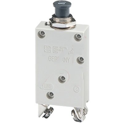 412-K14-LN2-2A, Circuit Breaker; Therm; Push/Pull; Cur-Rtg2A; Panel; 1 Pole; Vol-Rtg 28VDC; Screw Snap