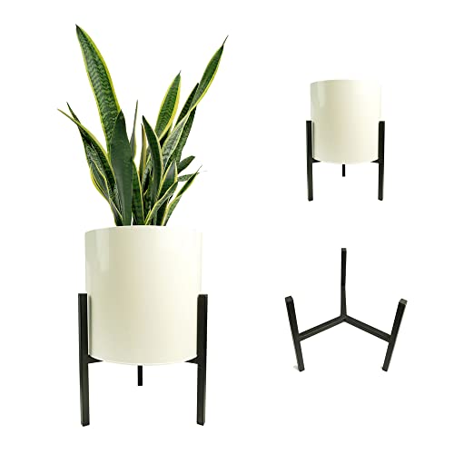 Metal Pots for Plants Large Metal Planter Pot with Stand for Indoor