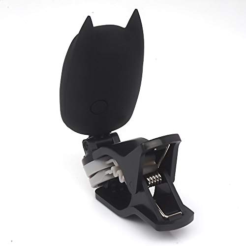 Guitar Tuner Clip-On with LCD Display for All String Instruments with Bass, Ukulele,Violin Accessories (Black-Bat) - Thumbnail 3