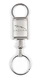 Jaguar Satin Chrome Valet Keychain