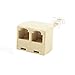 Uxcell RJ11 Male Line to Double RJ11 Female Jack Telephone Filter/Splitter