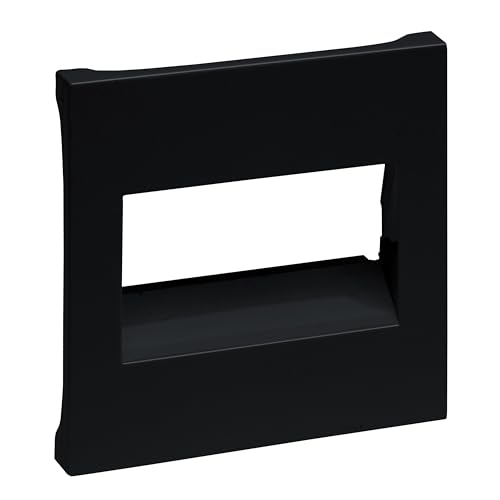 LEGRAND, Seano 765354 Cache RJ45 pour prises de données à 1 et 2 voies - Couleur : noir laqué