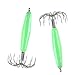 FLAMEER 4pcs Shrimp Prawn Fishing Lures Squid Jigs Hooks Freshwater Saltwater Bait