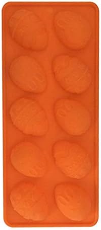 Baulody Easter Bunny Rectangle Silicone Soap Molds, 2 Pcs 12-Cavity Silicone Molds Square Loaf Muffin Baking Pans, Chocolate Cheesecake Making Trays, Ice Cube Trays, Nonstick & BPA Free (Orange)