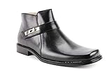 Jazame Men's Ankle High Square Toe Casual Chelsea Dress Boots