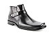 Jazame Men's Ankle High Square Toe Casual Chelsea Dress Boots