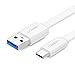 UGREEN USB C to USB 3.0 Cable Type C Cable with 56k Ohm Pull-up Resistor for GoPro Hero 5, New MacBook, Samsung S8, Google Pixel XL, Nexus 5X 6P, LG G5 V20, Nokia N1, OnePlus 2, HTC 10 (1.5FT, White)