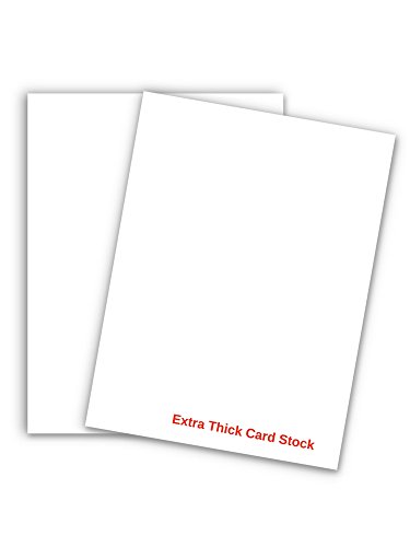 Heavy Weight White Cardstock - 100lb Thick Paper Card Stock - for ...
