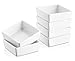 DOWAN Creme Brulee Ramekins 6 oz Oven Safe, Small Ceramic Square Ramekin, Custard Cups Souffle Baking Dish, Dipping Bowls Soy Sauce Dish Appetizer Plates, Set of 6, White