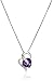 Amazon Essentials 10k White Gold Amethyst and Diamond Accent Heart-Shape Pendant Necklace, 18