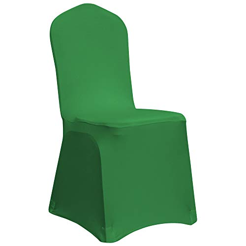 Desirable Life Pack of 10 Removable Spandex Stretch Dining Chair Cover Slipcover Protector for Party Wedding Banquet Celebration, Multi Colors for Choice