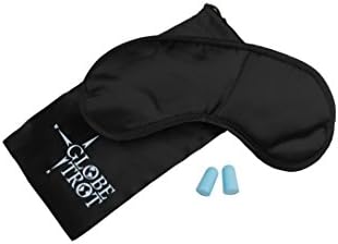 Eye mask with gel for hot/cold treatment- Great for relaxation/insomnia or headache. Blocking out any unwanted light BONUS carrying case and ear plugs (Black)