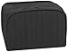 RITZ Polyester / Cotton Quilted Four Slice Toaster Appliance Cover, Dust and Fingerprint Protection, Machine Washable, Black primary