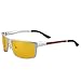 HD Night Driving Glasses Polarized Anti Glare Fog Rain Day Vision Sunglasses (Silver)