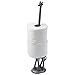 Paper Towel Holder or Free Standing Toilet Paper Holder- Cast Iron Giraffe Paper Holder - Bathroom Toilet Paper Holder or Stand Up Paper Towel Holder - Rustic Silver w/ Vintage Finish by Comfify