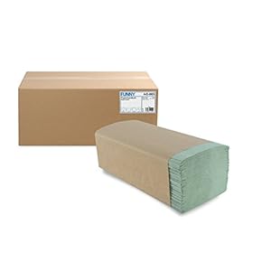 Funny papieren handdoek, ZZ-vouw, 25 x 23 cm, 1 laag, groen, 5000 vellen, 1 pak (1 x 1 stuk)