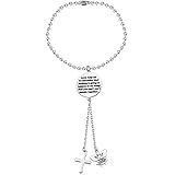 BAUNA Guardian Angel Cross Car Charm for Rearview Mirror Always Watching Over Me Window Hanging Ornaments Car Pendant for Home Vehicle Interior Accessories (Car Charm)