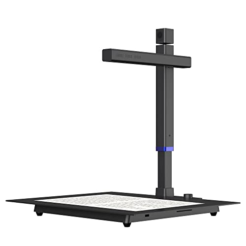 CZUR Shine Surface Pro Professional Document Scanner, 16MP Document Camera + 2MP Webcam+ Working Surface, A3 Book Scanner for Computer/Laptop, 180+ Languages OCR, Fast Scan 1s/Page, for PC/Mac