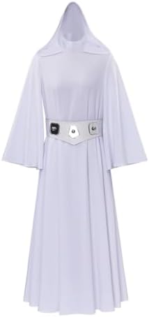 Occipa Women Princess Leia Costume Adult Leia White Dress with Belt Cosplay Halloween Outfits (Dress, X-Small) : Clothing, Shoes & Jewelry